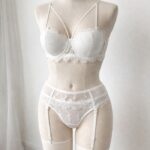 İnci Dantel Jartiyerli Sütyen Takımı