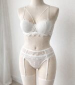 İnci Dantel Jartiyerli Sütyen Takımı