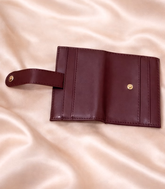 Bordo Mini Kadın Cüzdan - Görsel 4