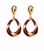 Bordo Twist Küpe - Görsel 3
