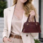 Belleza Zebra Bordo Renk Çanta