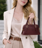 Belleza Zebra Bordo Renk Çanta