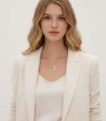 B Harfli Silver Kolye - Görsel 2