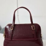 Belleza Zebra Bordo Renk Çanta