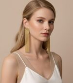 Gold Cascade Küpe - Görsel 2