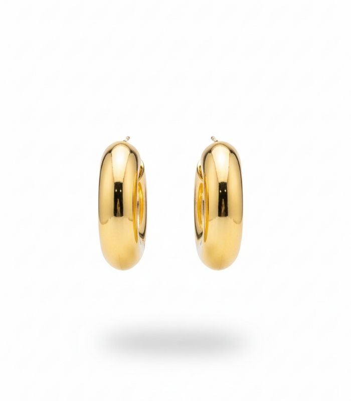 Gold Curve Küpe