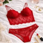 Kırmızı Renk Bralet Takım