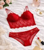 Kırmızı Renk Bralet Takım