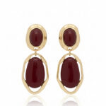Obsidian Bordo Küpe