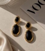 Obsidian Siyah Küpe