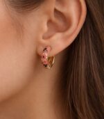 Pink Garden Glow Küpe - Görsel 3