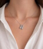 H Harfli Silver Kolye - Görsel 2