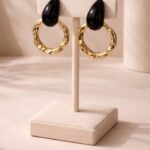 Soft Marble Siyah Küpe