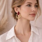 Soft Marble Bordo Küpe