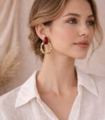 Soft Marble Bordo Küpe