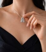 R Harfli Silver Kolye