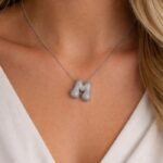 M Harfli Silver Kolye