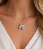 M Harfli Silver Kolye