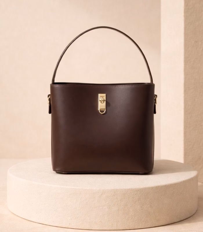 Luna Bucket Acı Kahve Çanta - Görsel 6