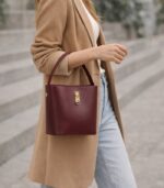 Luna Bucket Bordo Çanta - Görsel 5