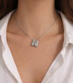 N Harfli Silver Kolye - Görsel 3