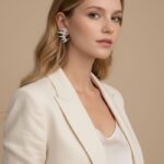 Zigzag Taşlı Işıltı Küpe