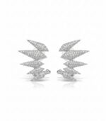 Zigzag Taşlı Işıltı Küpe - Görsel 3