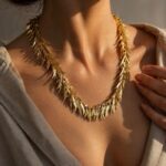 Viena Gold Statement Kolye
