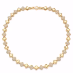 Kararmaz Altın Kaplama Taşlı Yonca Choker Kolye